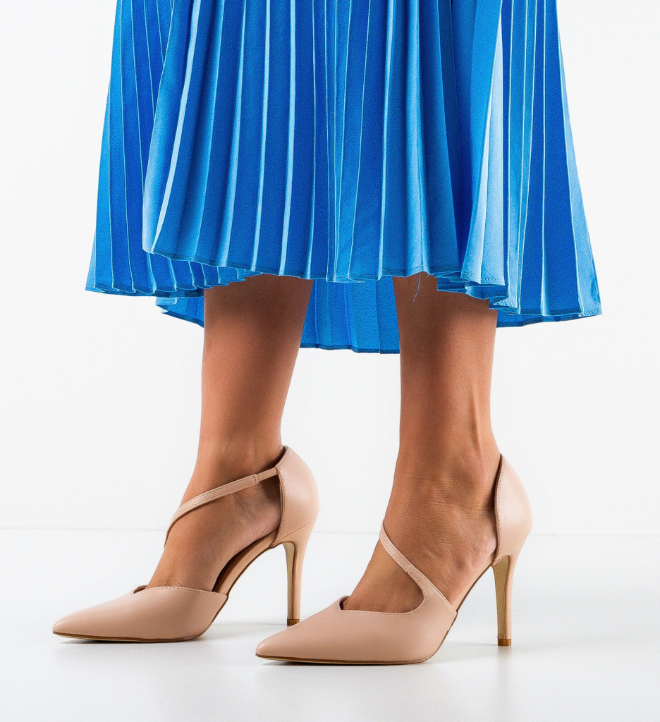 Pantofi Undey Bej | Toc Stiletto Eleganți