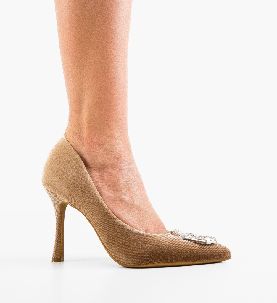 Pantofi cu Toc Kreb Bej - Eleganță Asigurată - imagine 5