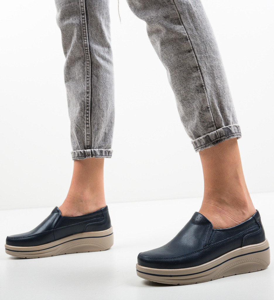 Pantofi Casual Rankin Bleumarin Confort - imagine 4