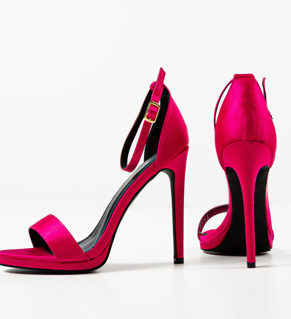 Sandale cu Toc Doka Roz | Eleganță și Stil - imagine 2