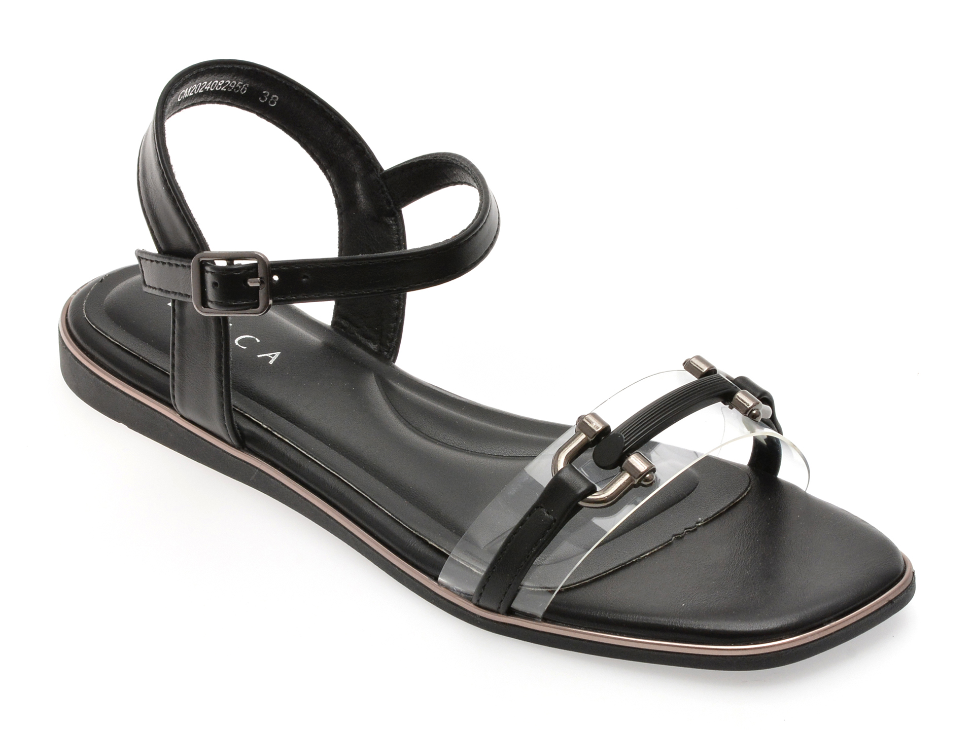 Sandale EPICA negre | Piele ecologica | Eleganta