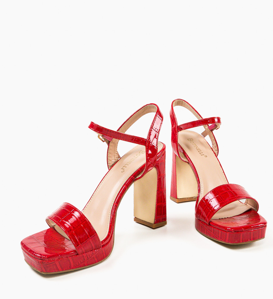 Sandale Rosii cu Toc Ayafy | Eleganță Remarcabilă - imagine 5