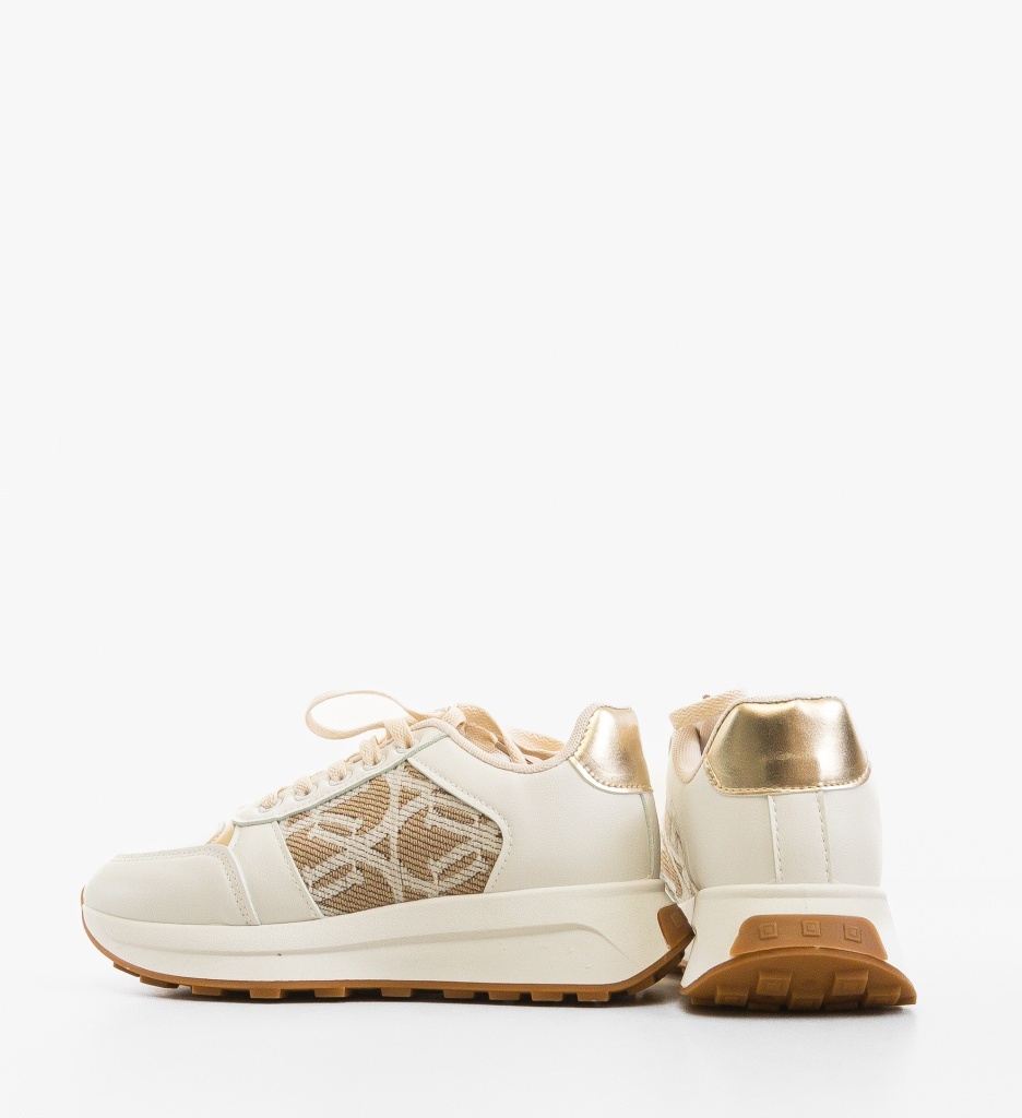 Sneakers Dama Hinav Albi | Confort și Stil Zilnic - imagine 5