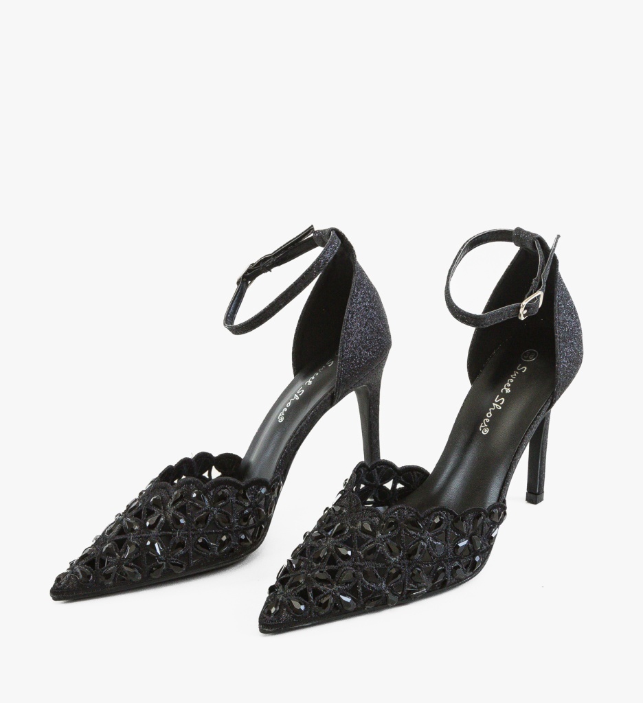 Pantofi Stiletto Tabylys Negri Eleganți - imagine 3