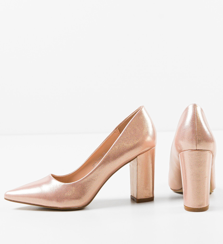 Pantofi Haney Bronze Eleganți cu Toc Înalt - imagine 7