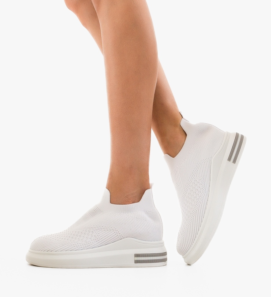 Sneakers Dama Tyvbar Albi | Confort și Stil