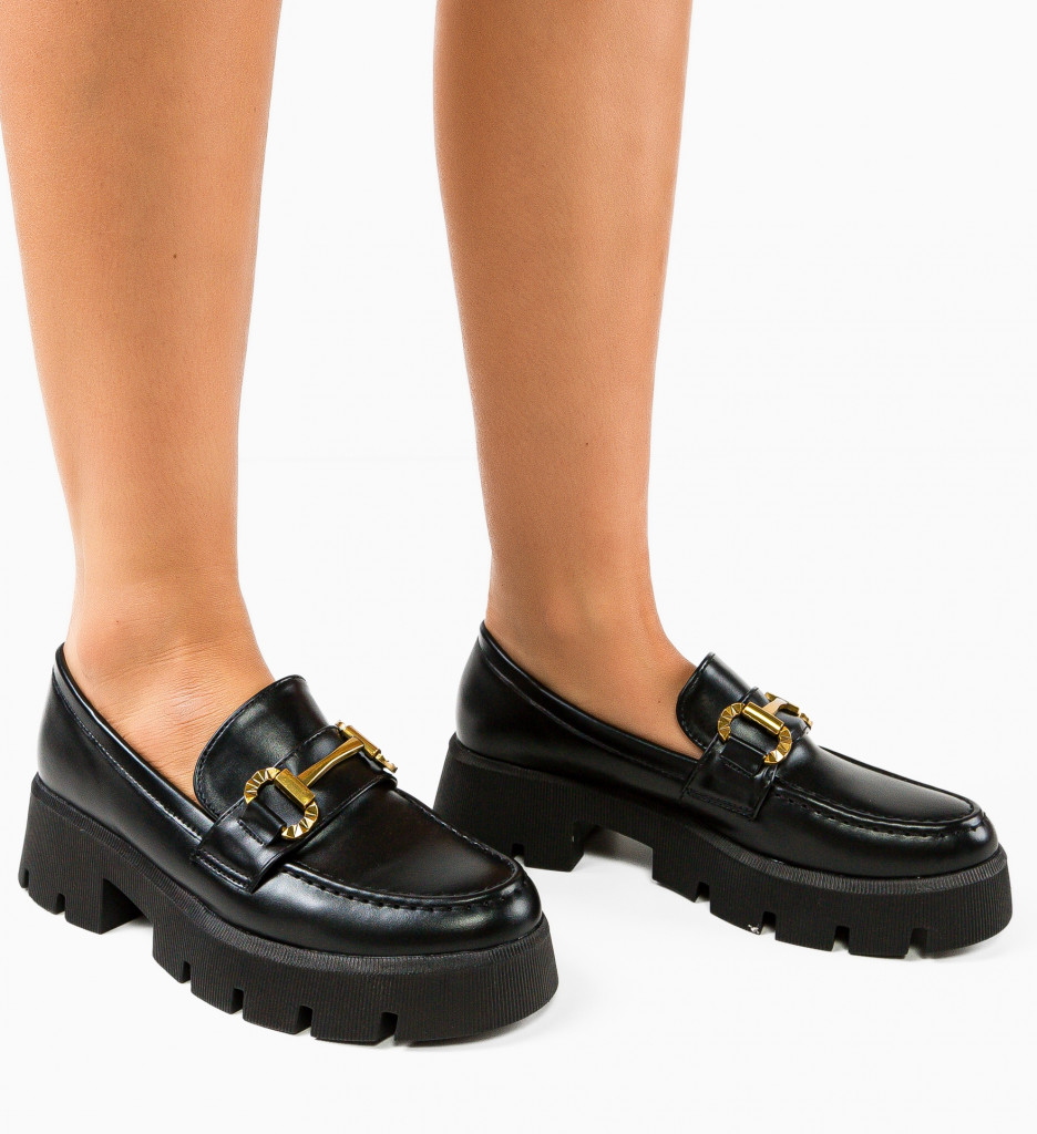 Pantofi Casual Spencer Negri - Confort & Stil - imagine 2