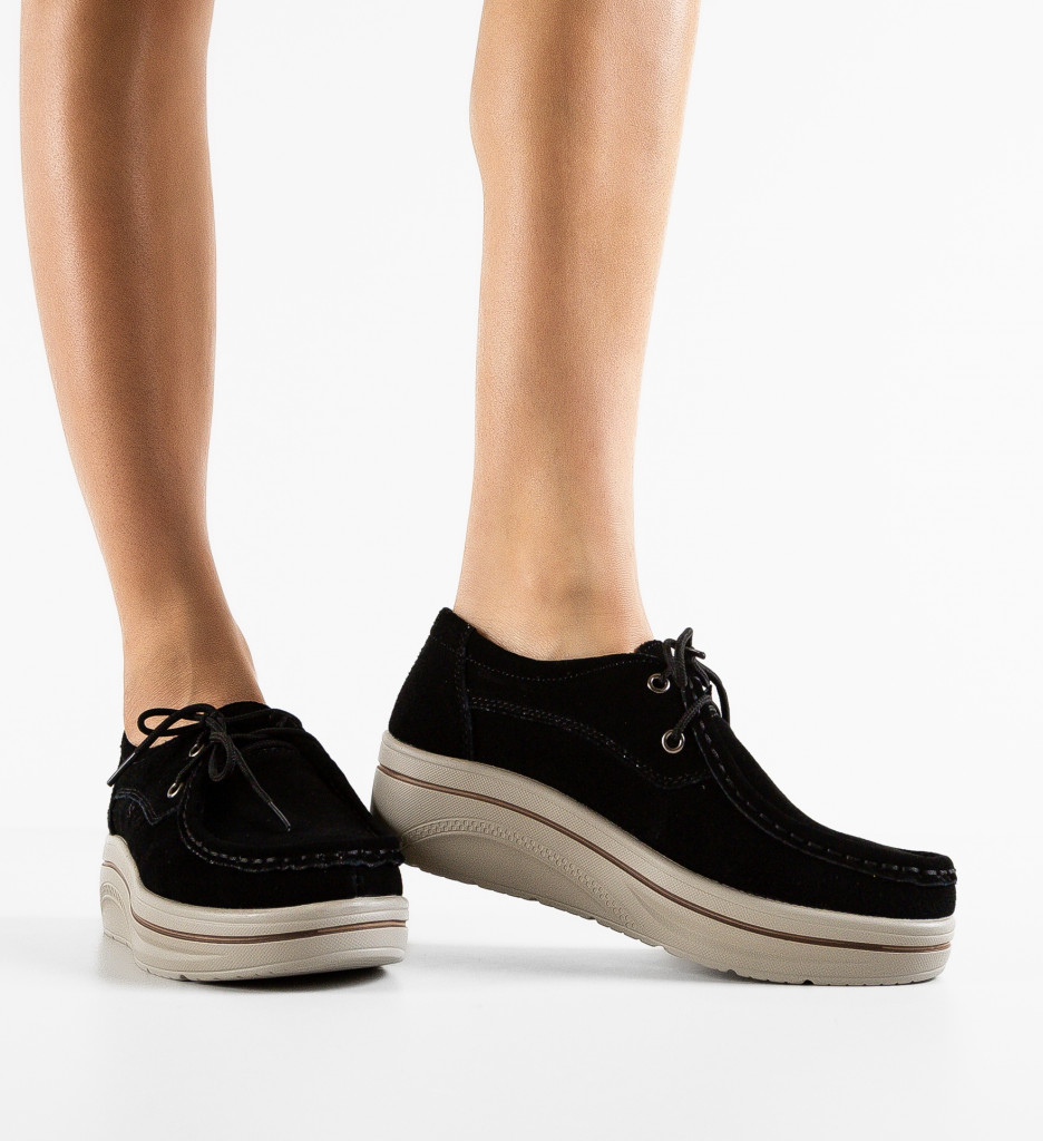 Pantofi Casual Auron Negri - Confort și Stil