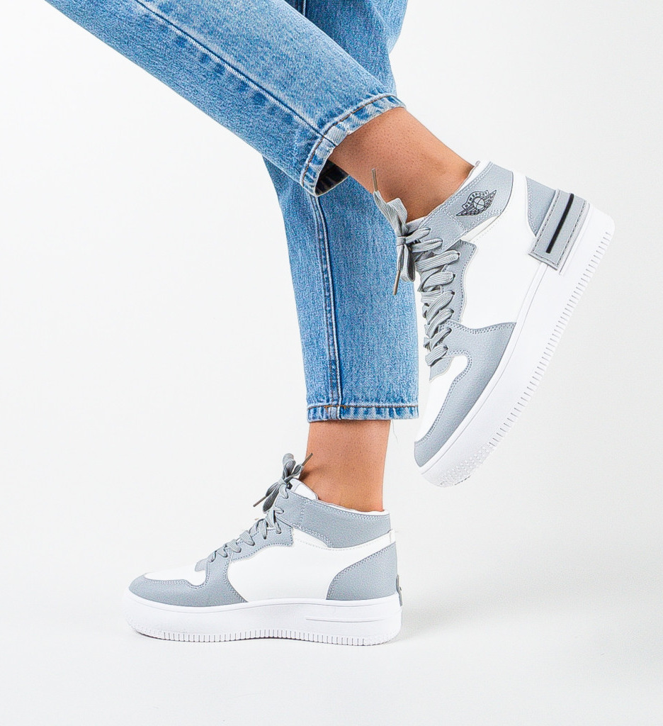 Sneakers Dama Alissa Gri - Confort și Stil - imagine 3