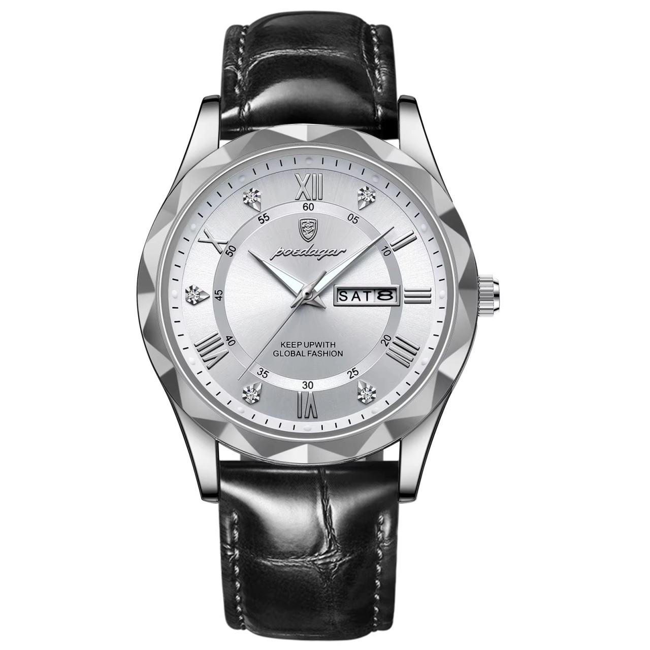 Ceas Barbatesc Poedagar CS1778 Piele Negru
