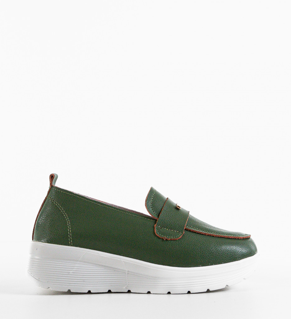 Pantofi Vefra Verzi | Stil Casual Zilnic - imagine 4