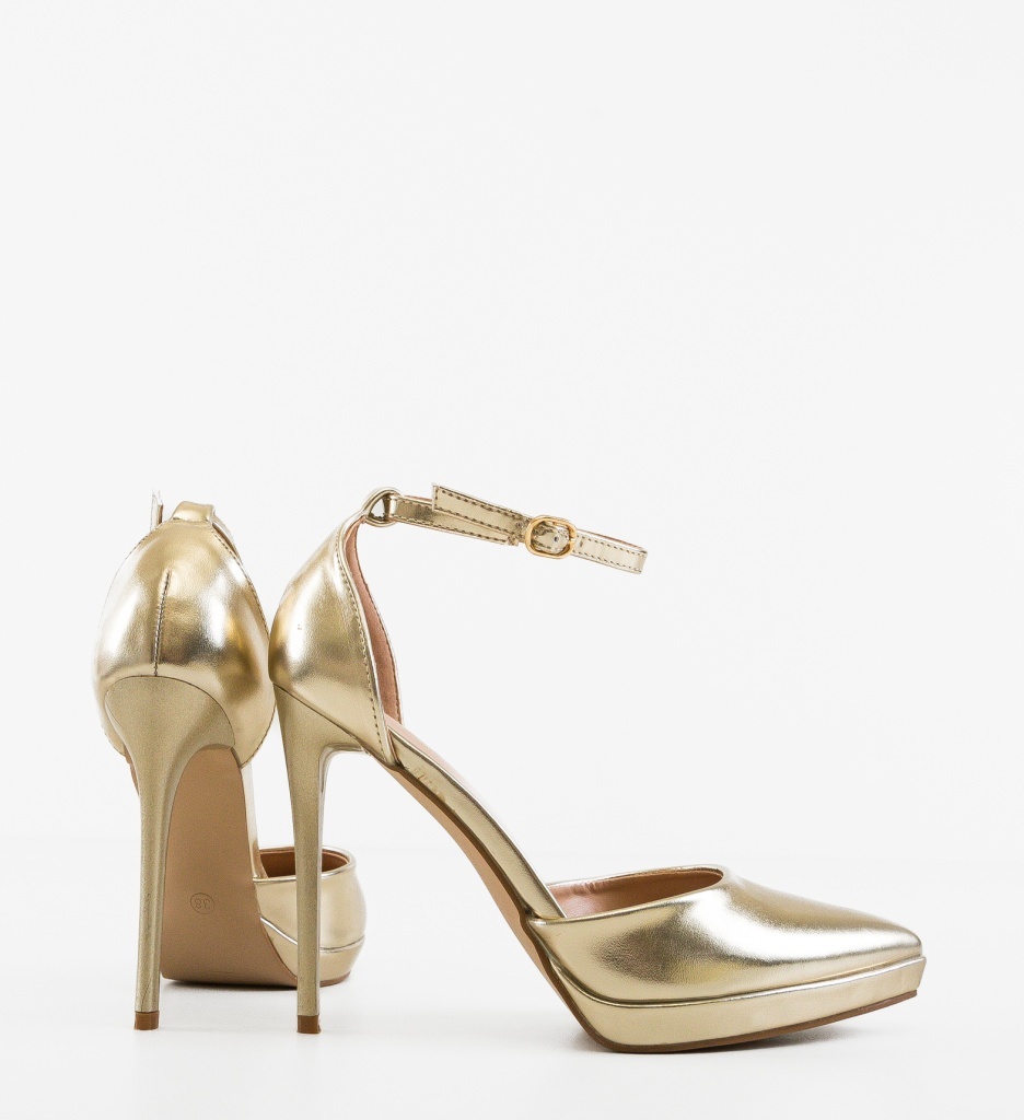 Pantofi Dama Kamine Aurii Eleganți - imagine 2