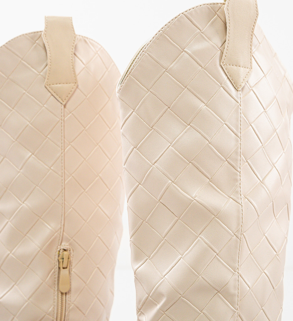 Cizme Hickm Bej Elegante | Confort și Stil - imagine 6