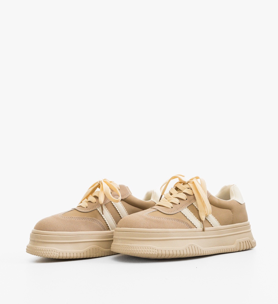 Sneakers Dama Carlas Bej - Confort și Stil - imagine 12