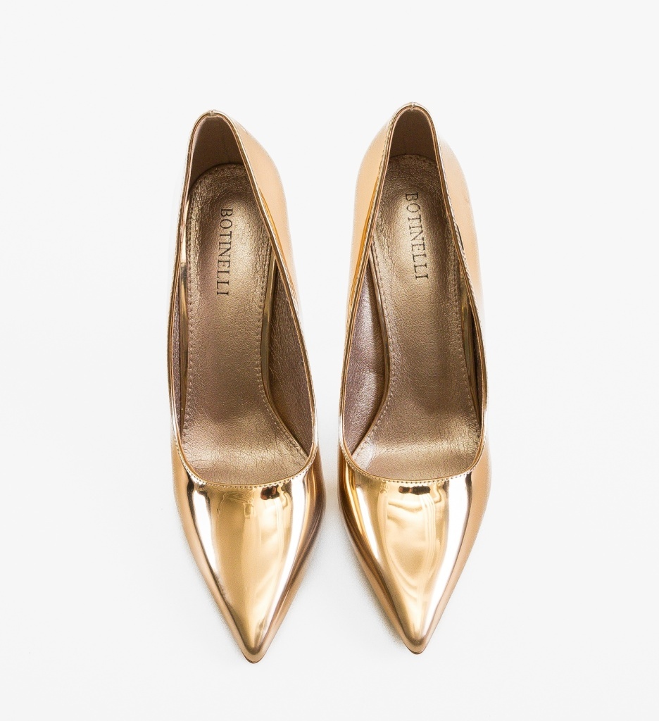 Pantofi Stiletto Aurii Eleganți pentru Ocazii Speciale - imagine 2