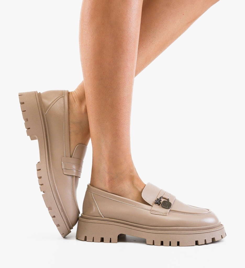 Pantofi Casual Dama Dufren Bej - Confort Stilat - imagine 2
