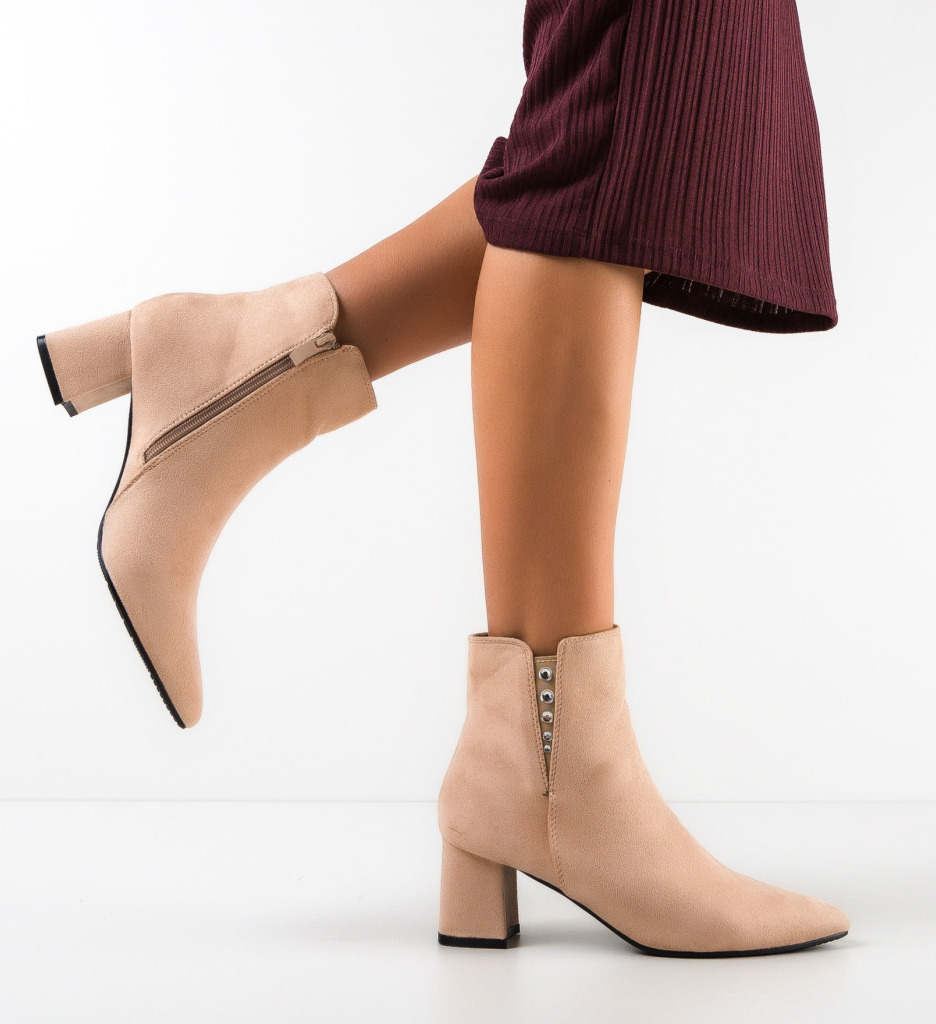 Botine Dama Rezaq Bej - Eleganță și Confort - imagine 2
