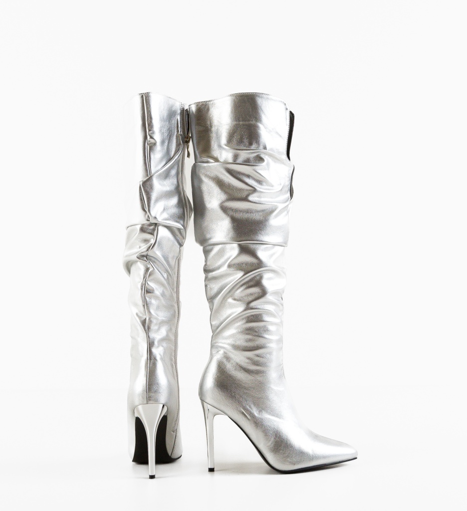 Cizme Dama Fanab Argintii - Eleganță și Stil - imagine 6