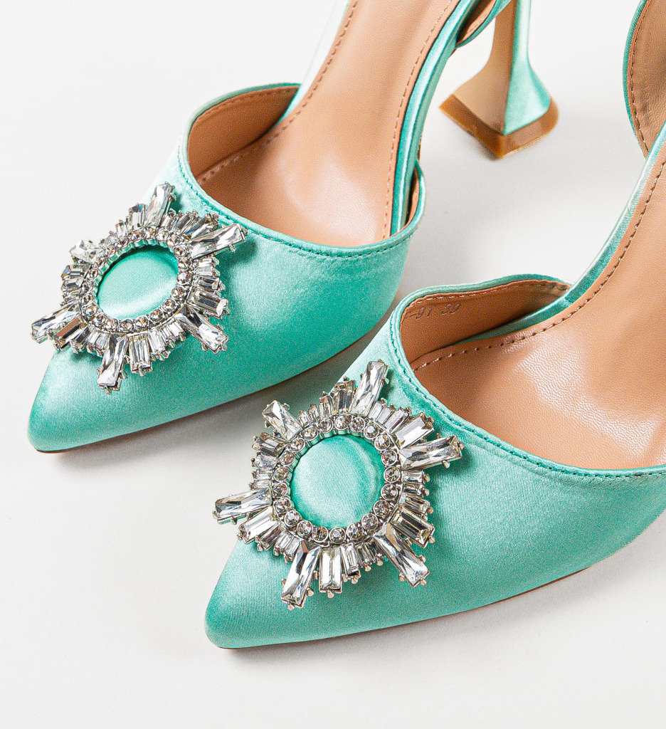 Pantofi cu Toc Lopez Turcoaz - Stil si Eleganta - imagine 5