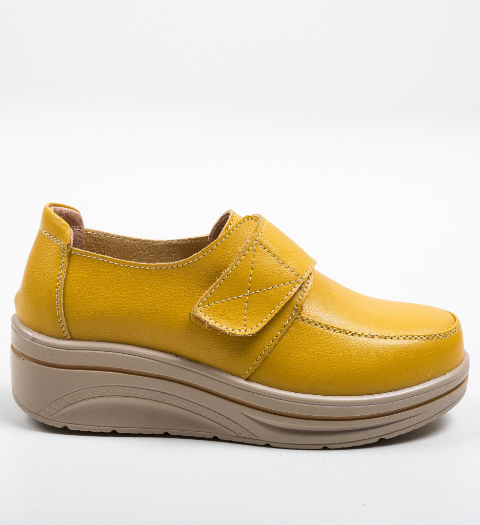 Pantofi Sport Hausberg Galbeni | Confort & Stil - imagine 6