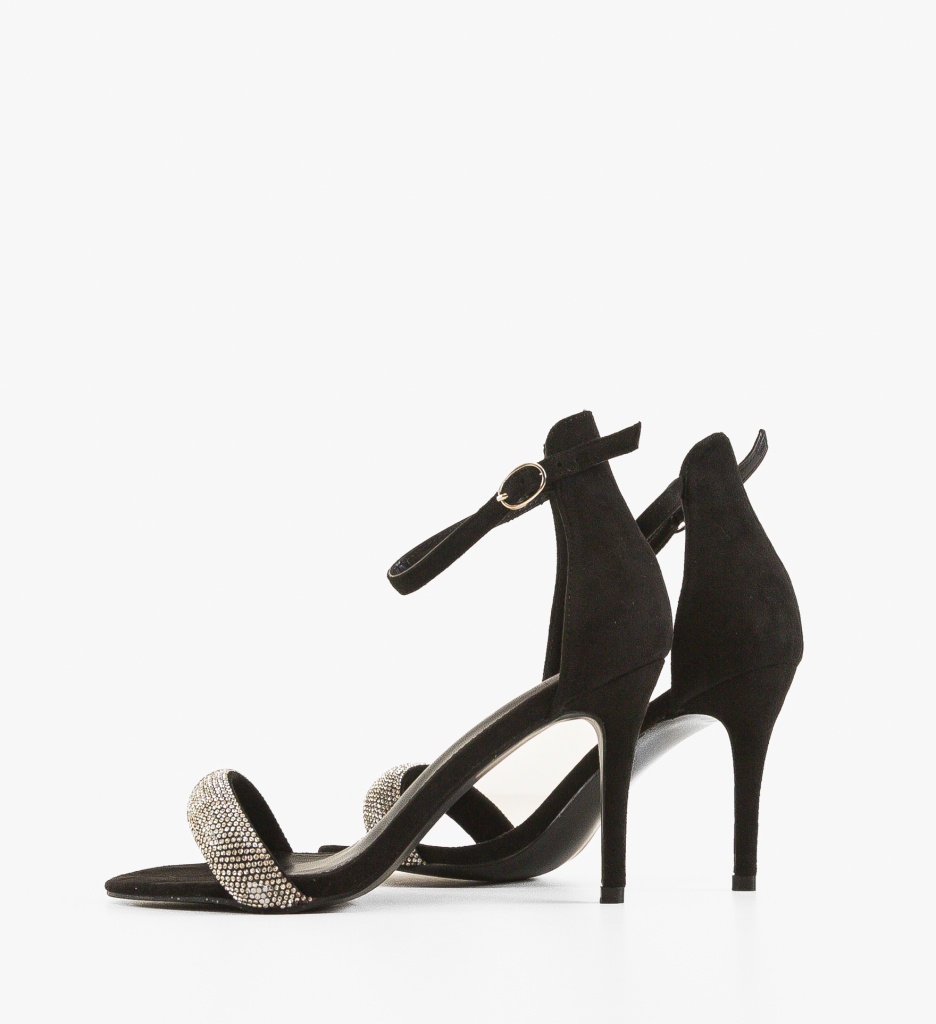 Sandale Riya Negre cu Toc - Eleganță Pură - imagine 4