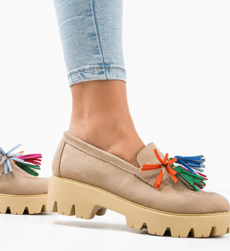 Pantofi Casual Dama Bej - Confort și Stil - imagine 3