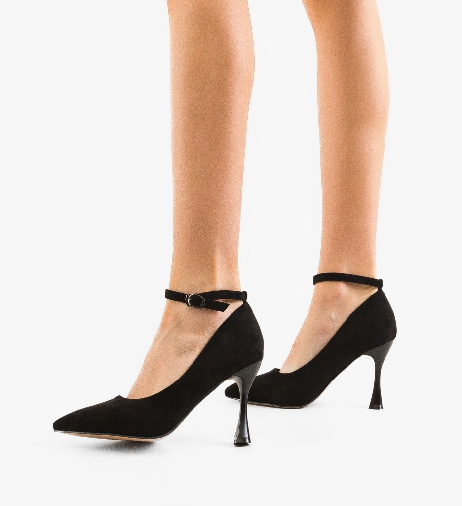 Pantofi Opium Negri Eleganți cu Toc