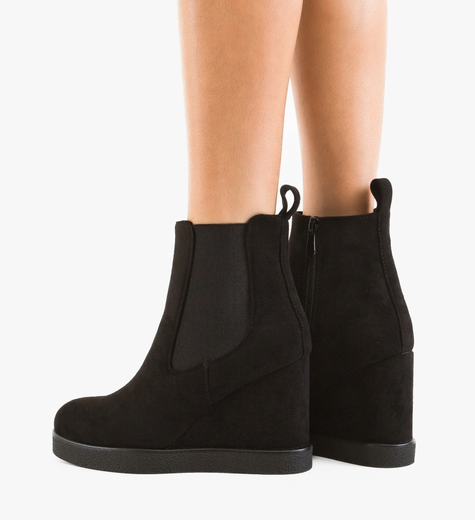 Botine Dama Derola Negre | Stil Urban Depurtat - imagine 3