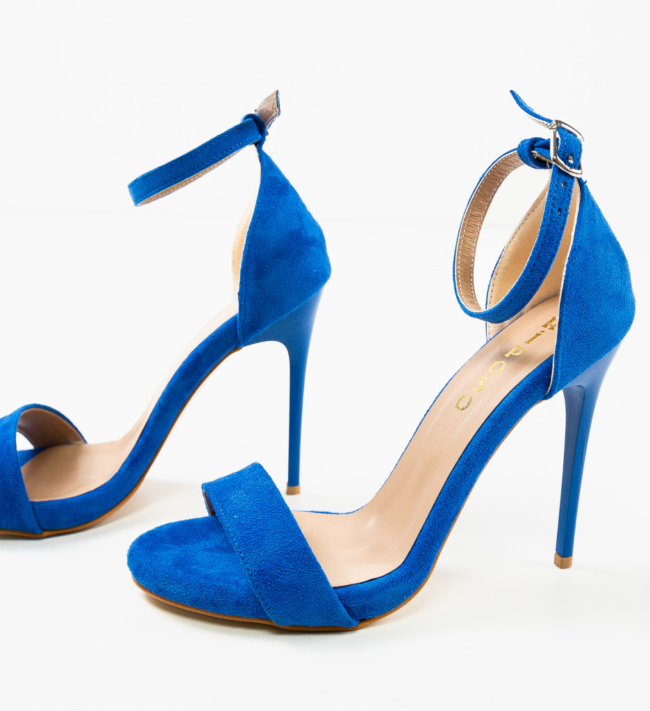 Sandale Sasanid Albastre cu Toc Elegante - imagine 9