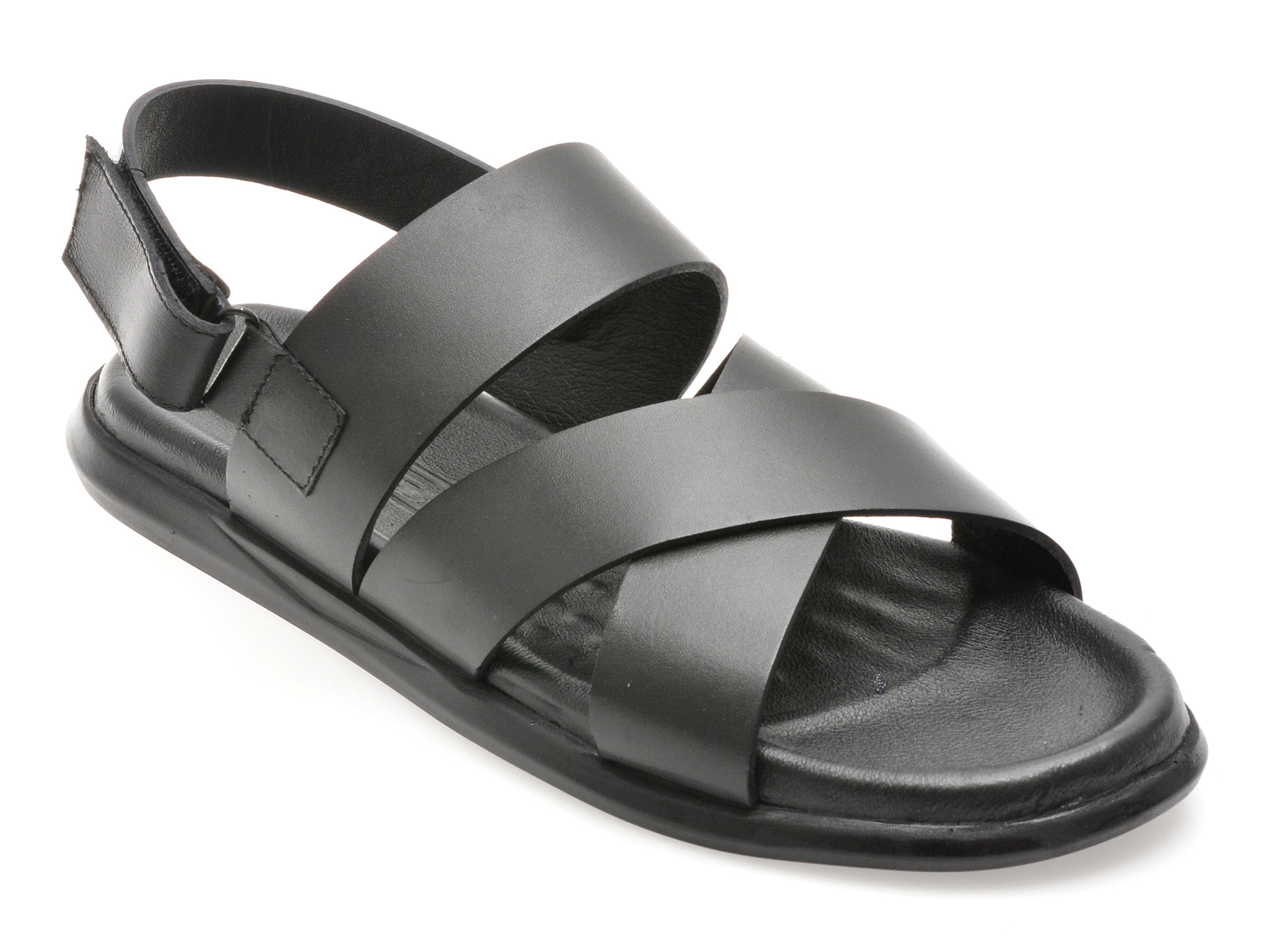 Sandale OTTER Negre Piele Naturală | Confort