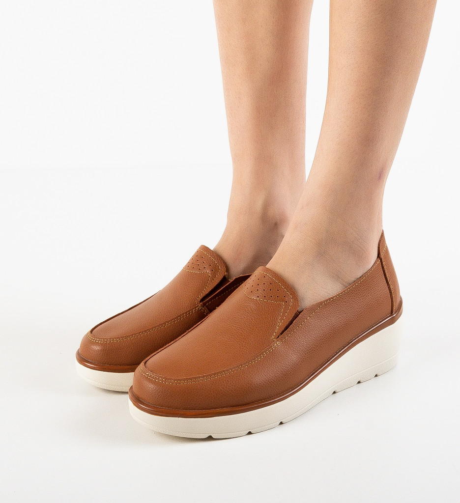 Pantofi Casual Sanam Camel - Confort și Stil - imagine 3
