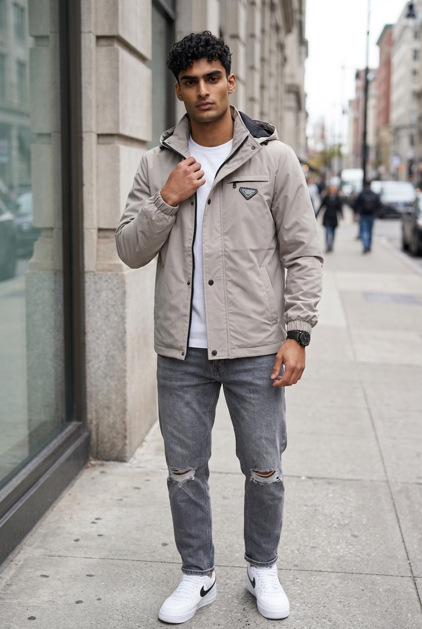 Geaca barbati bej  slim fit  13527 O3-4.2