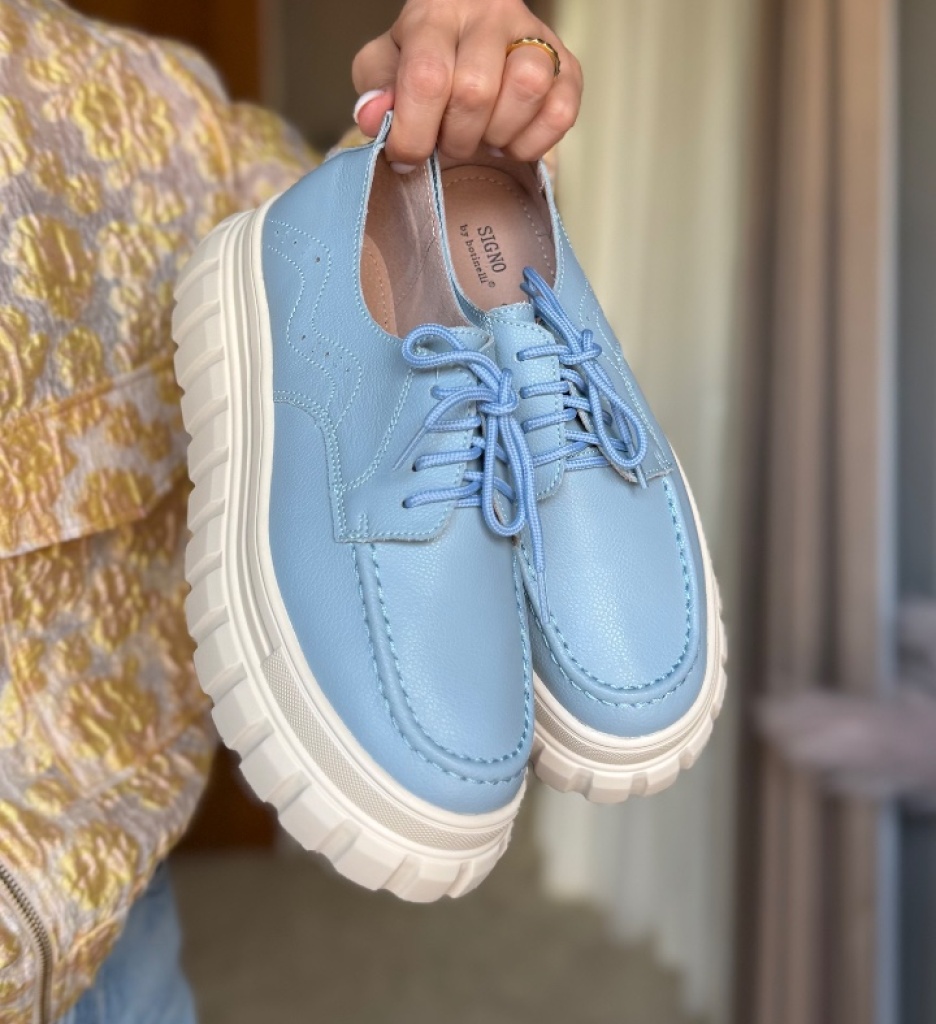 Pantofi Casual Loprem Albastri - Stil Urban - imagine 11