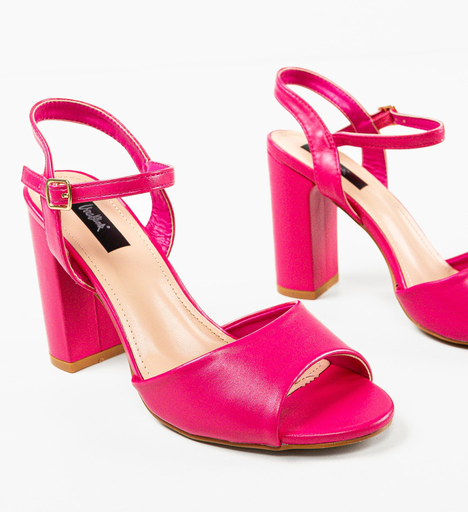 Sandale cu toc Glenna Fuchsia - Eleganță vibrantă - imagine 5