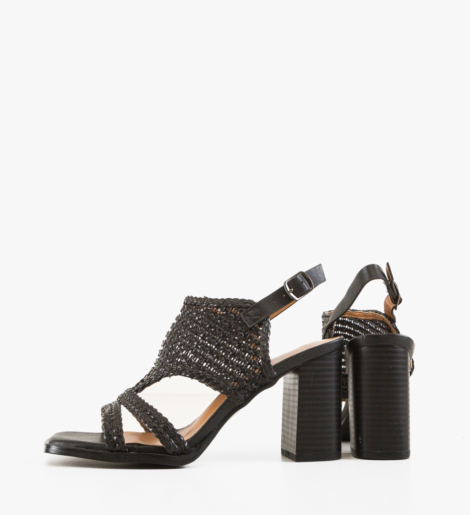 Sandale Toc Zak Negre | Eleganță și Stil - imagine 4
