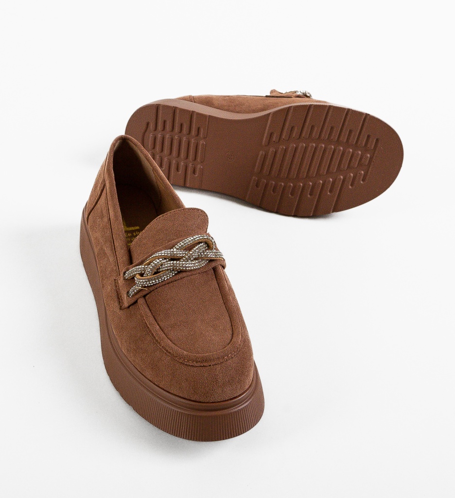 Pantofi Casual Dama Hallel Camel - Confort Stil - imagine 7