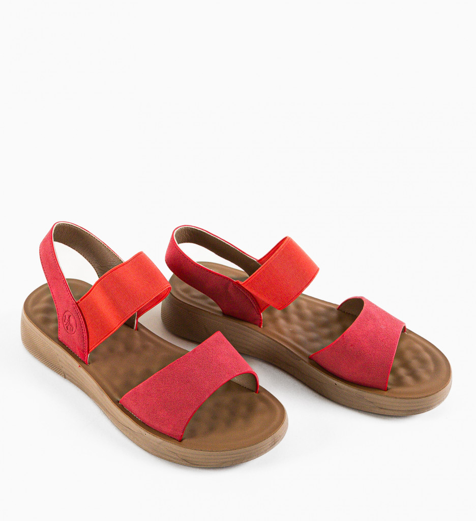 Sandale Rosii Dama Crescen - Confort & Stil - imagine 8