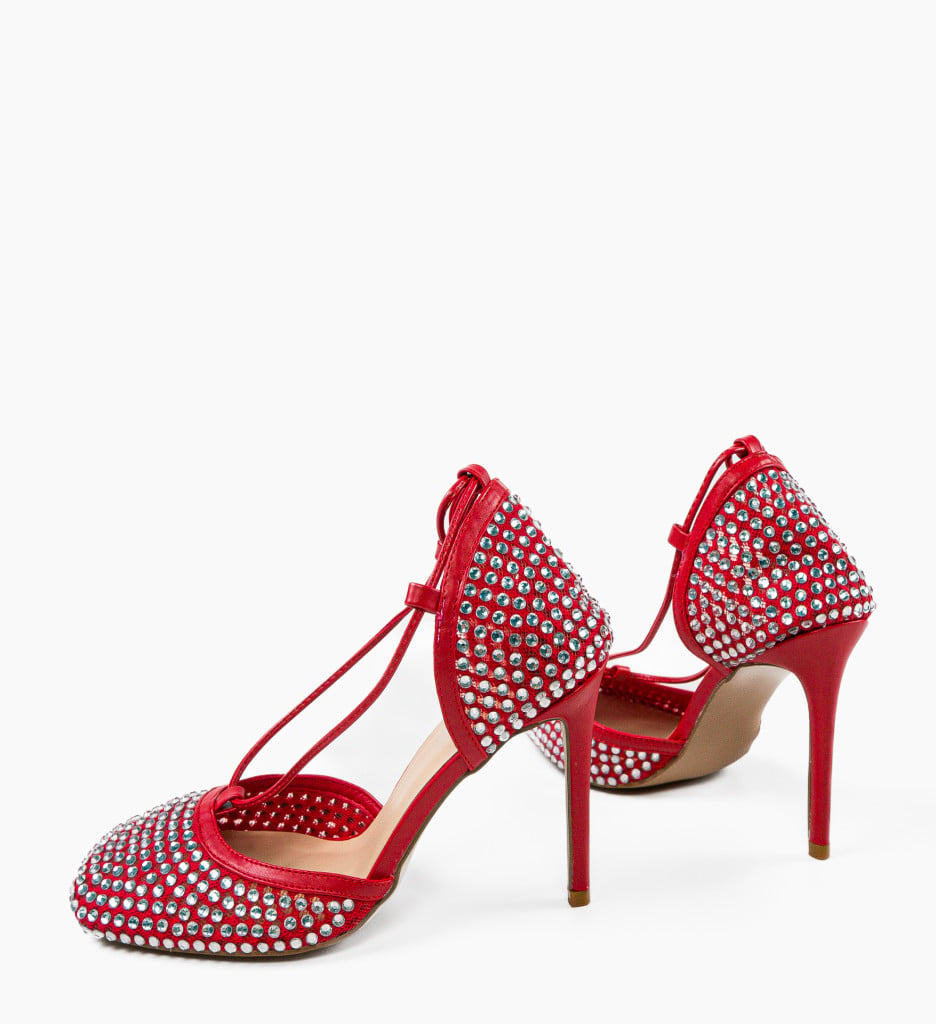 Pantofi Dama Rosii cu Toc Delores - Eleganță - imagine 9