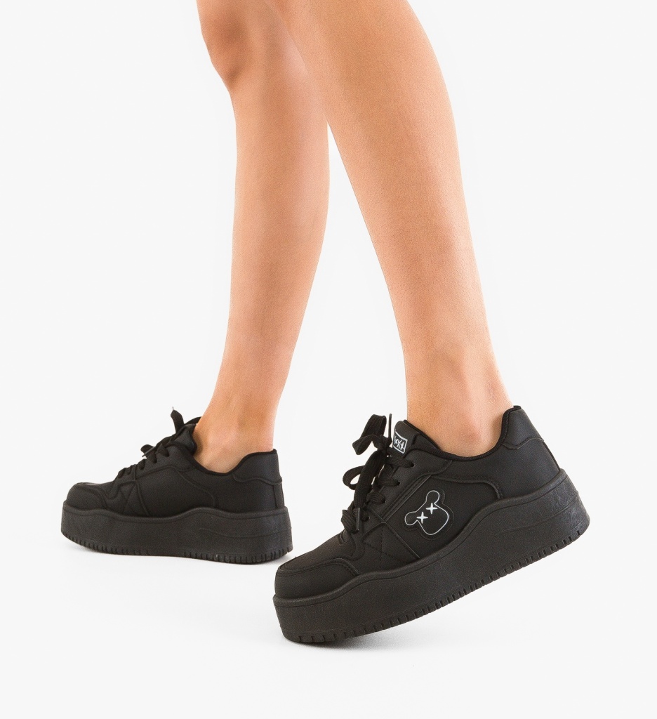 Sneakers Dama Myuty Negri | Confort și Stil Urban - imagine 3