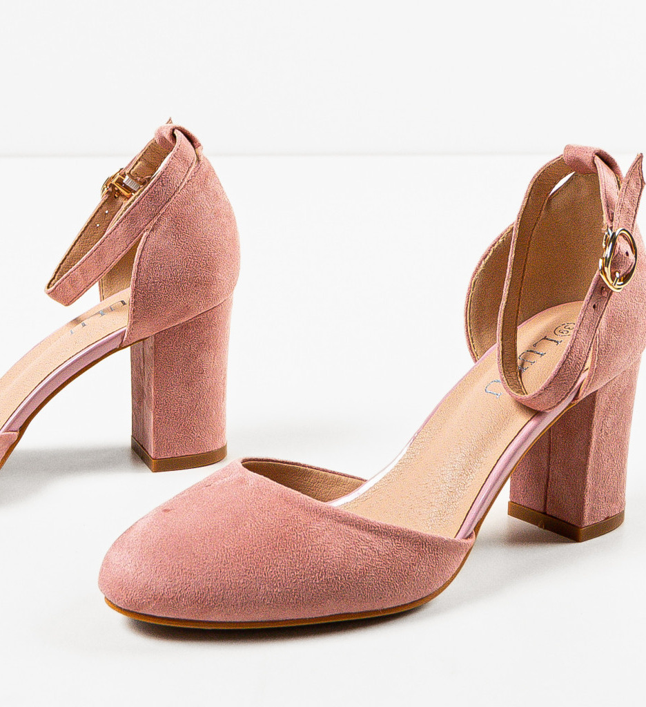 Pantofi Uneraya Roz cu Toc Eleganți - imagine 7