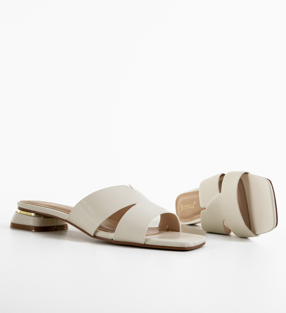 Papuci Dama Chandra Albi - Confort & Stil - imagine 6