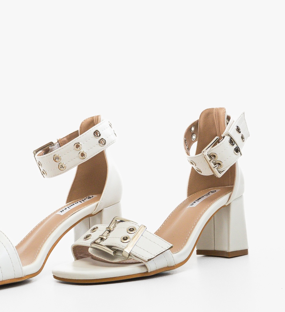 Sandale Toc Haider Albe Elegante - imagine 3