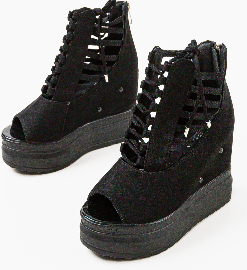 Platforme Dama Danyt Negre - Stil si Confort - imagine 3
