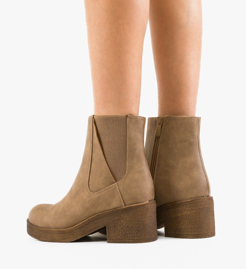 Ghete Dama Boyd Khaki - Eleganță Urbană - imagine 3