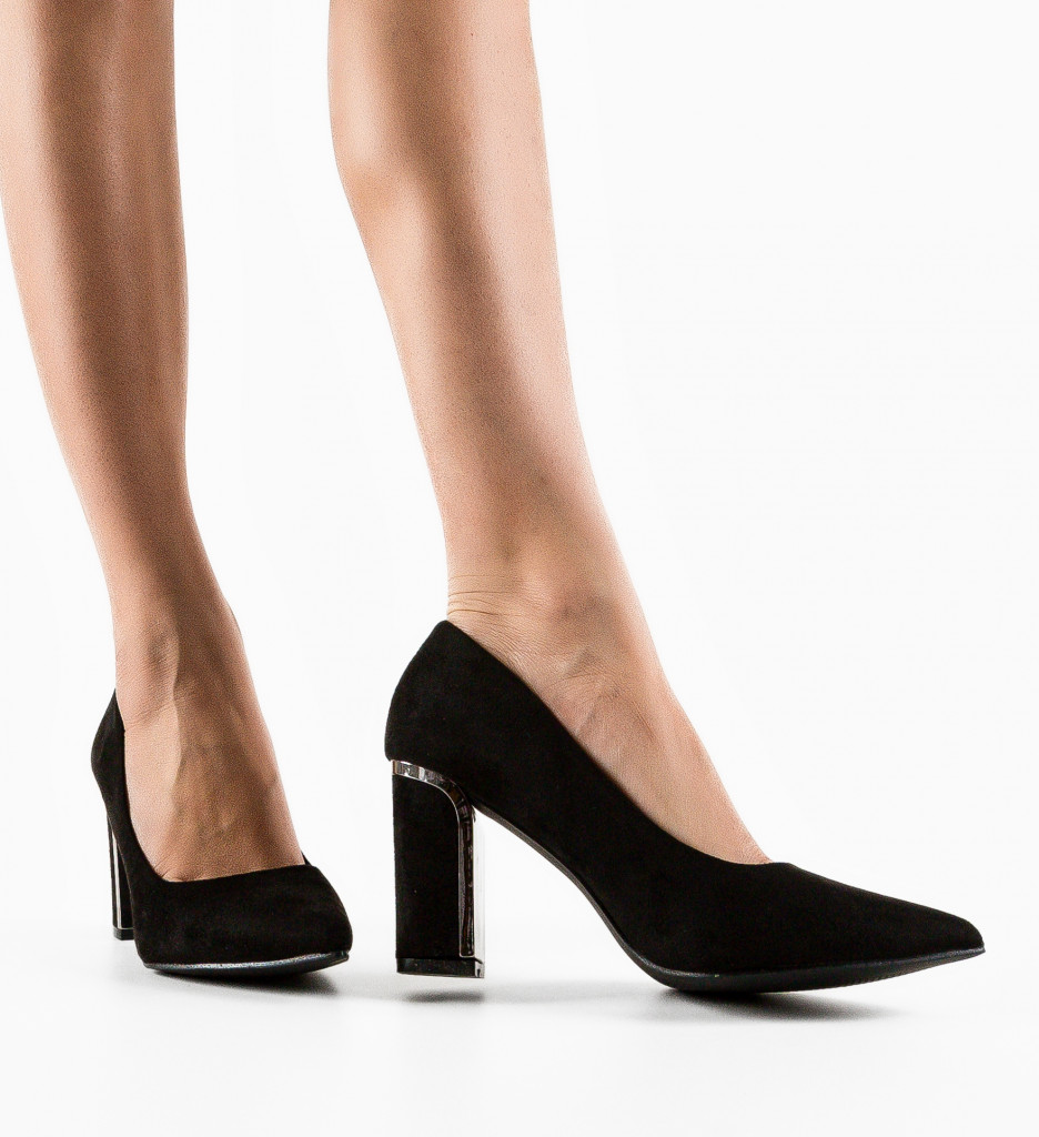 Pantofi dama Stein Negri cu toc elegant