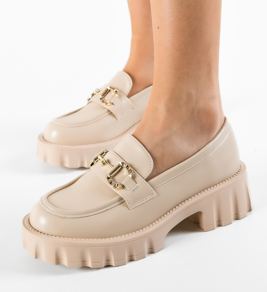 Pantofi Casual Alyena Bej - Confort Zilnic - imagine 3