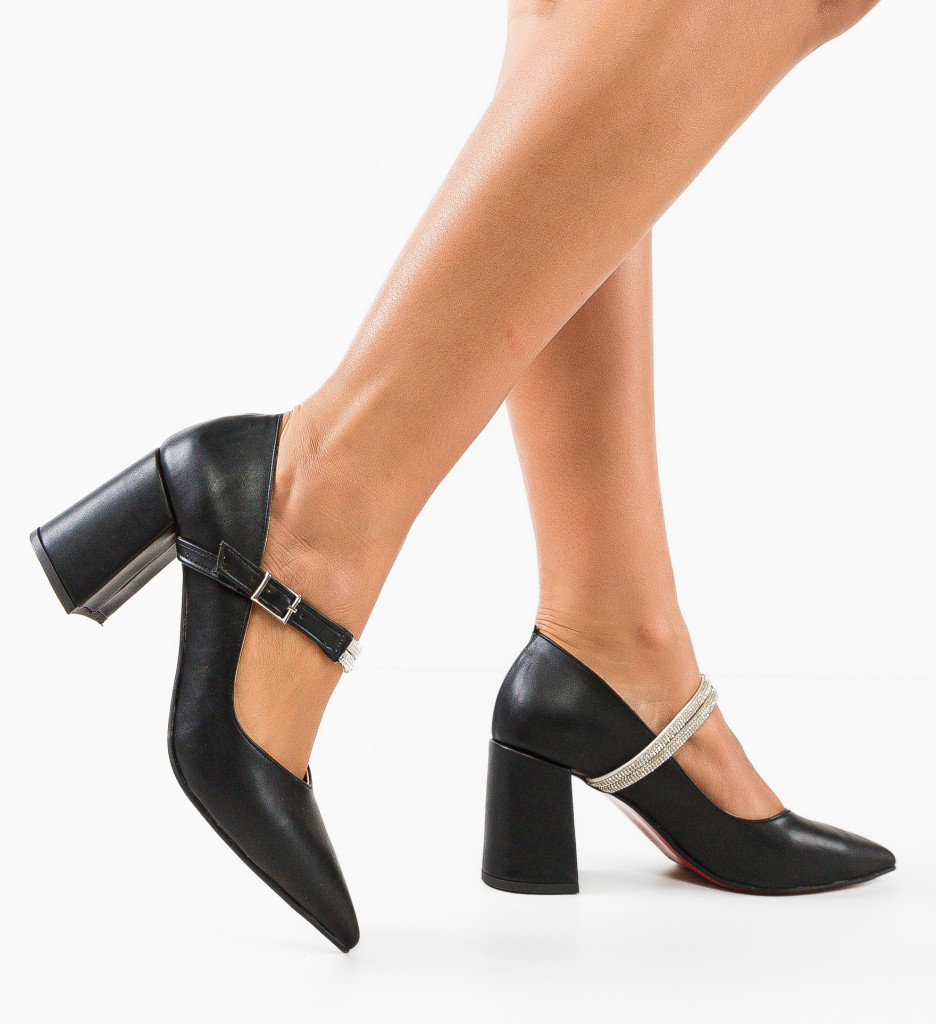 Pantofi cu toc Gernyb Negri - Eleganță maximă - imagine 6