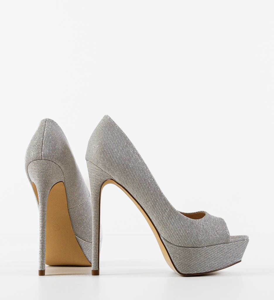 Pantofi cu Toc Argintii Ferguson - Eleganță Asigurată - imagine 4