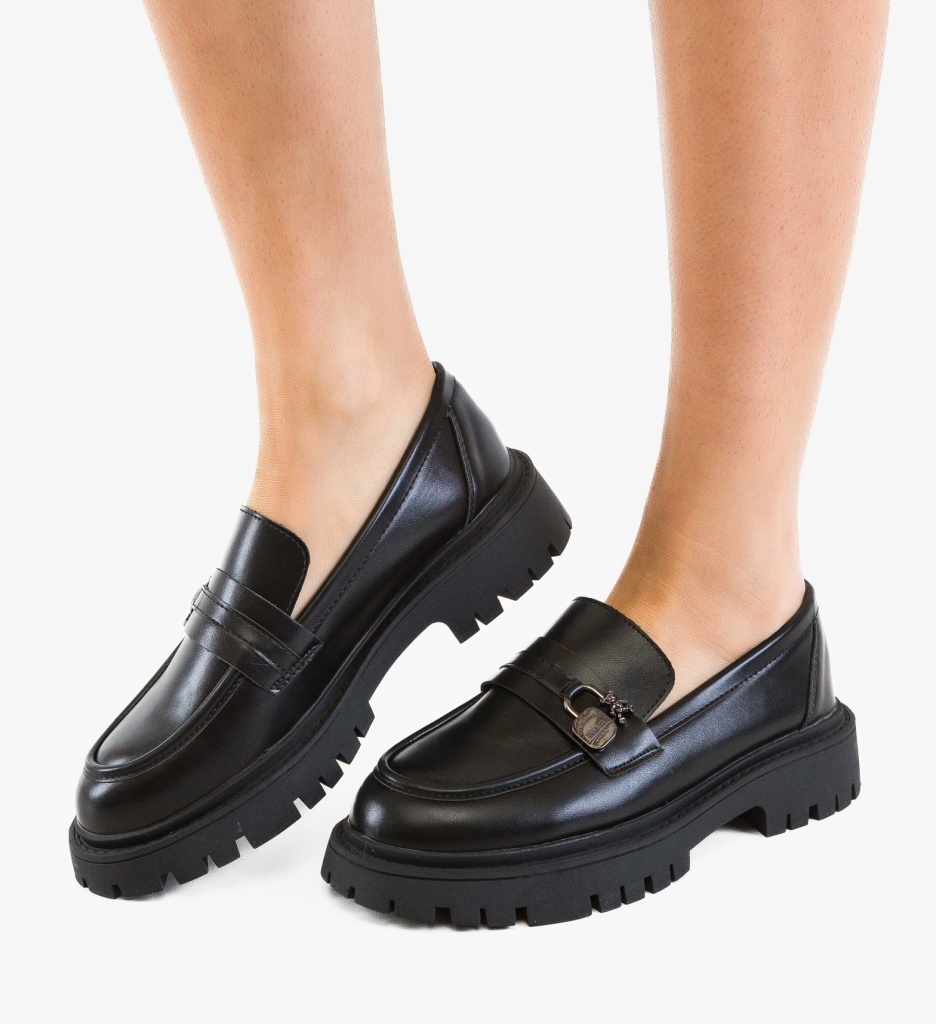 Pantofi Casual Dama Dufren Negri 2 - imagine 3