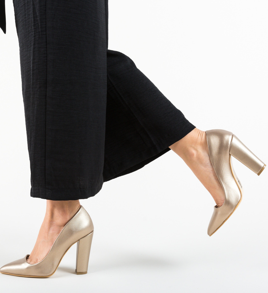Pantofi Sunshine Aurii - Eleganță Premium - imagine 3